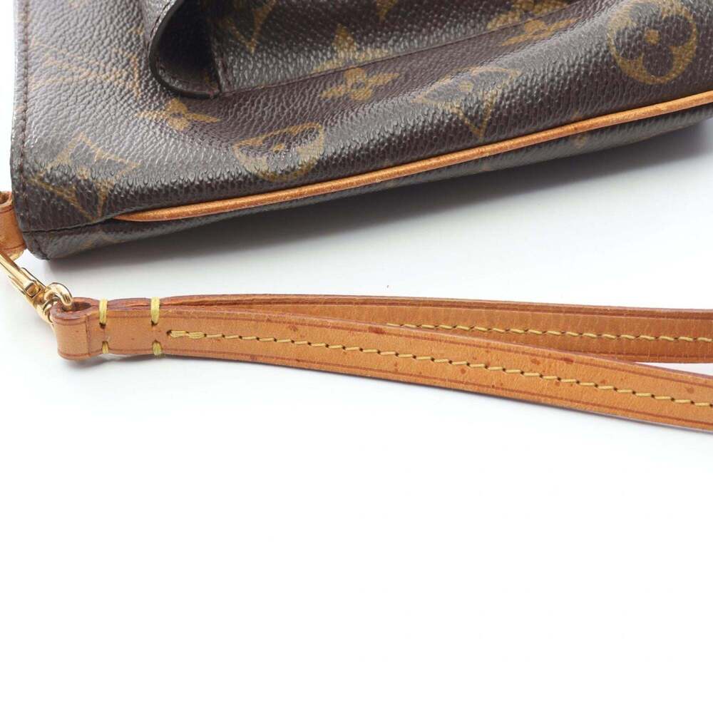LOUIS VUITTON Authentic Brown Monogram Leather Pouch - Picture 12 of 12